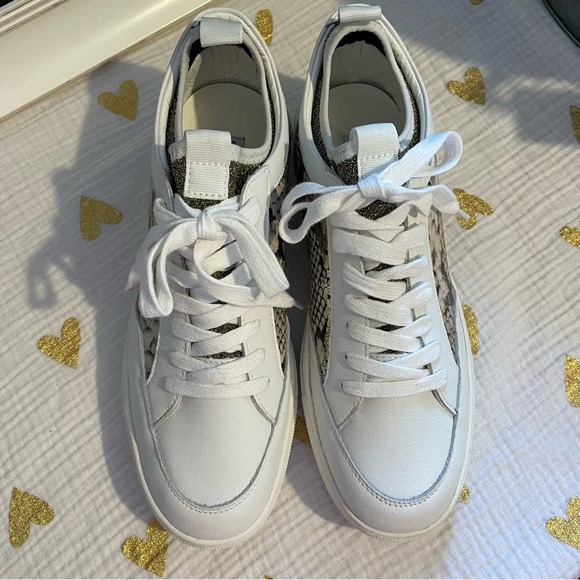 Steve Madden Gold Snake Bliss Fashion Sneakers - Picture 2 of 7